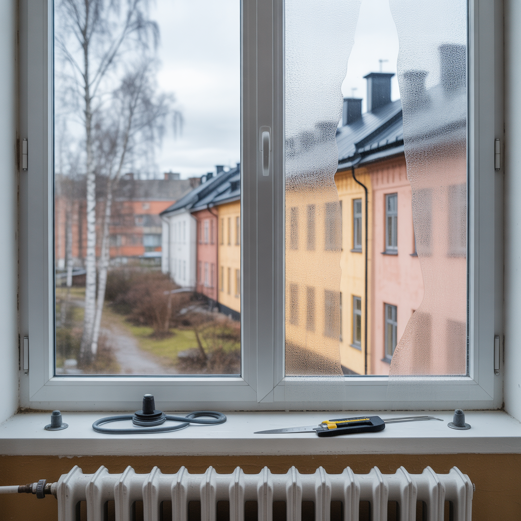 imma mellan glasen felsokning och byte av isolerruta